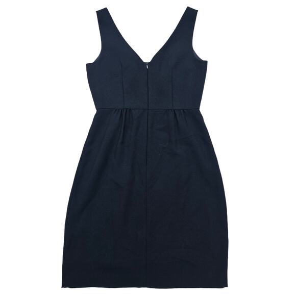 Sleeveless LBD Little Black Dress Trina Turk Size 4 Solid Black VNeck V-Back - Picture 8 of 9
